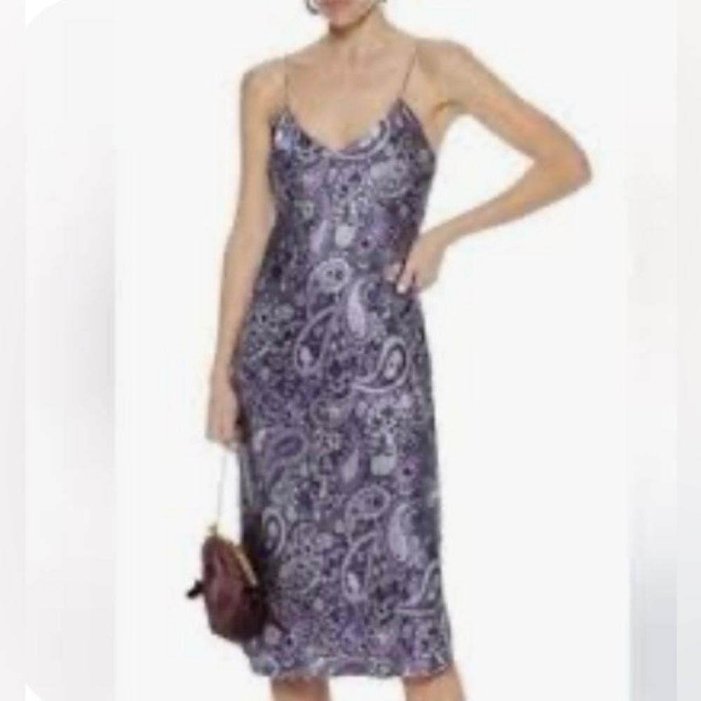 Nili Lotan silk midi cami dress